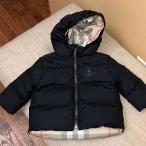 Super cute boys Burberry puffer coat